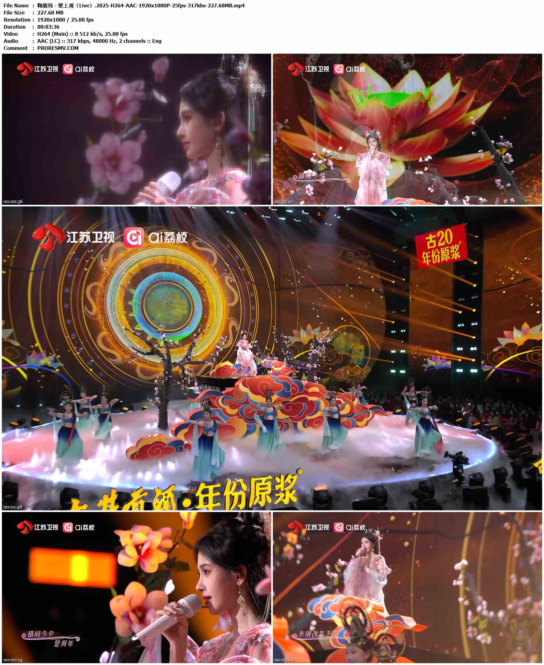 鞠婧祎 - 壁上观（Live）.2025-H264-AAC-1920x1080P-25fps-317kbs-227.68MB官方MV_高清MV